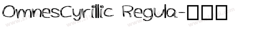 OmnesCyrillic Regula字体转换